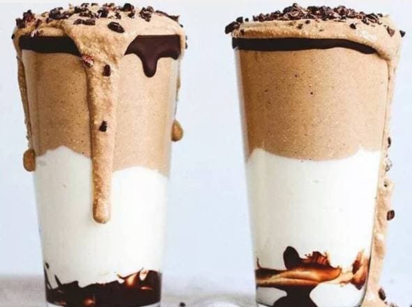Vanilla and Chocolate Milkshake