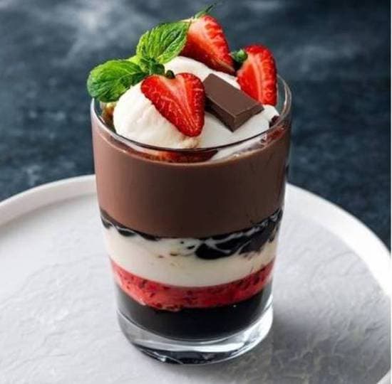 Vanilla, Chocolate and Strawberry Faluda